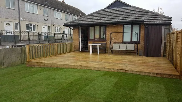 decking and new turf
